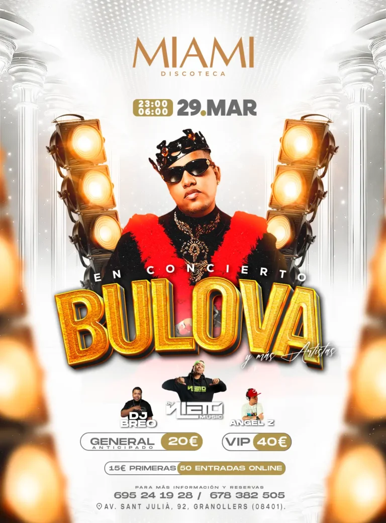 Bulova en concierto - discoteca en barcelona - Miami Discoteca